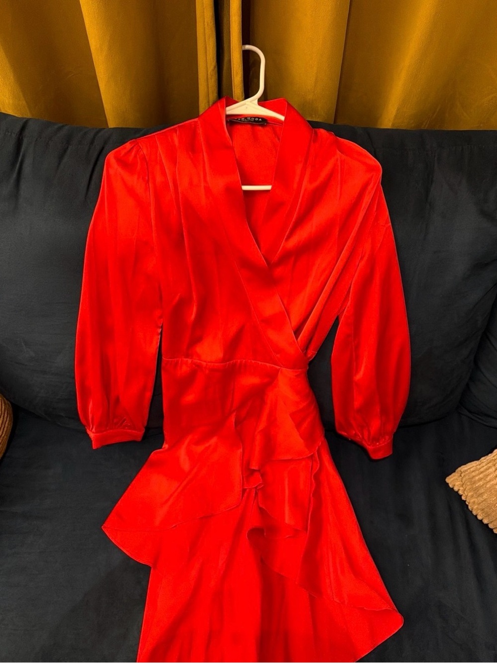 Red Wrap-Style Women's Dress - Unbranded
